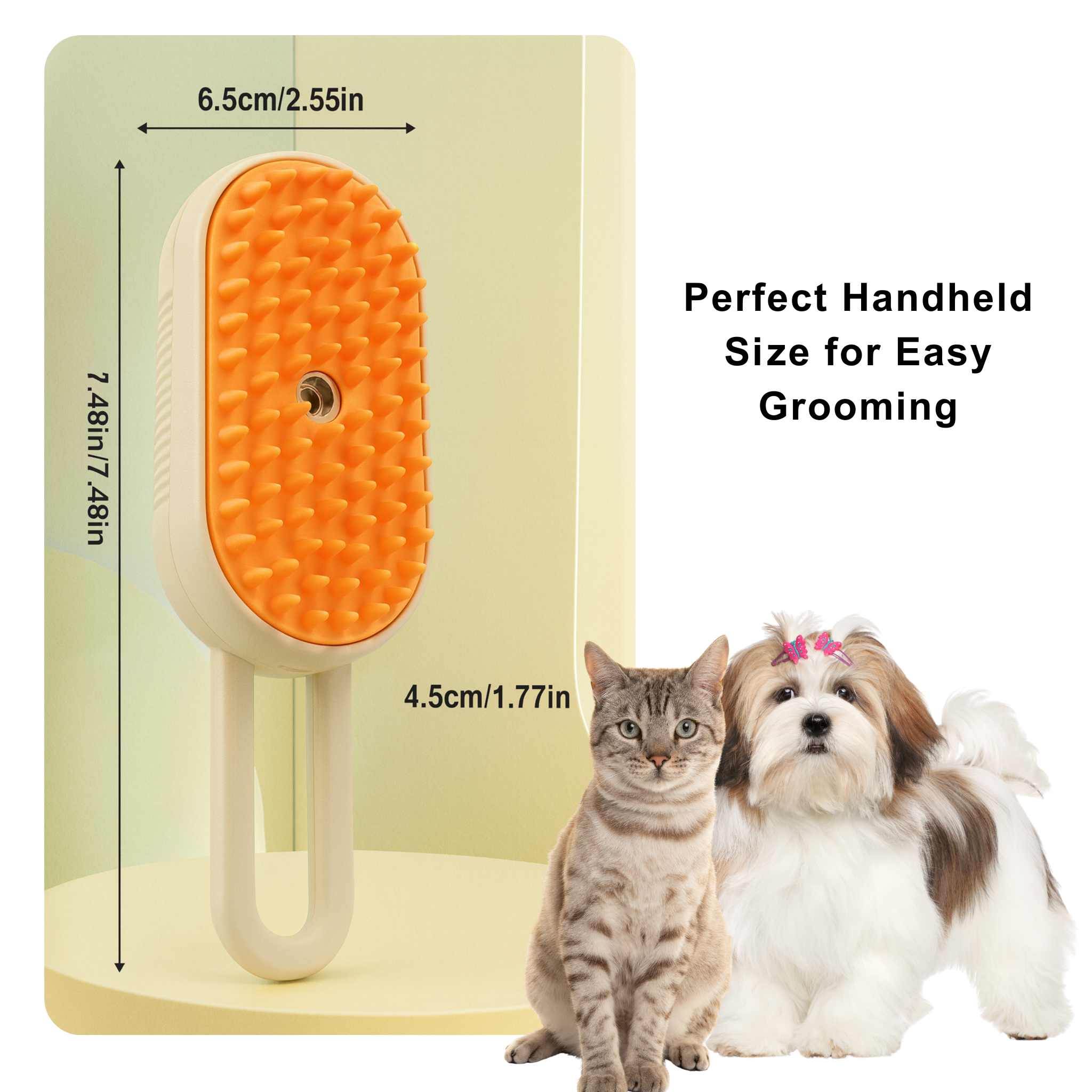 3-in-1 Steam Grooming Brush for Pets