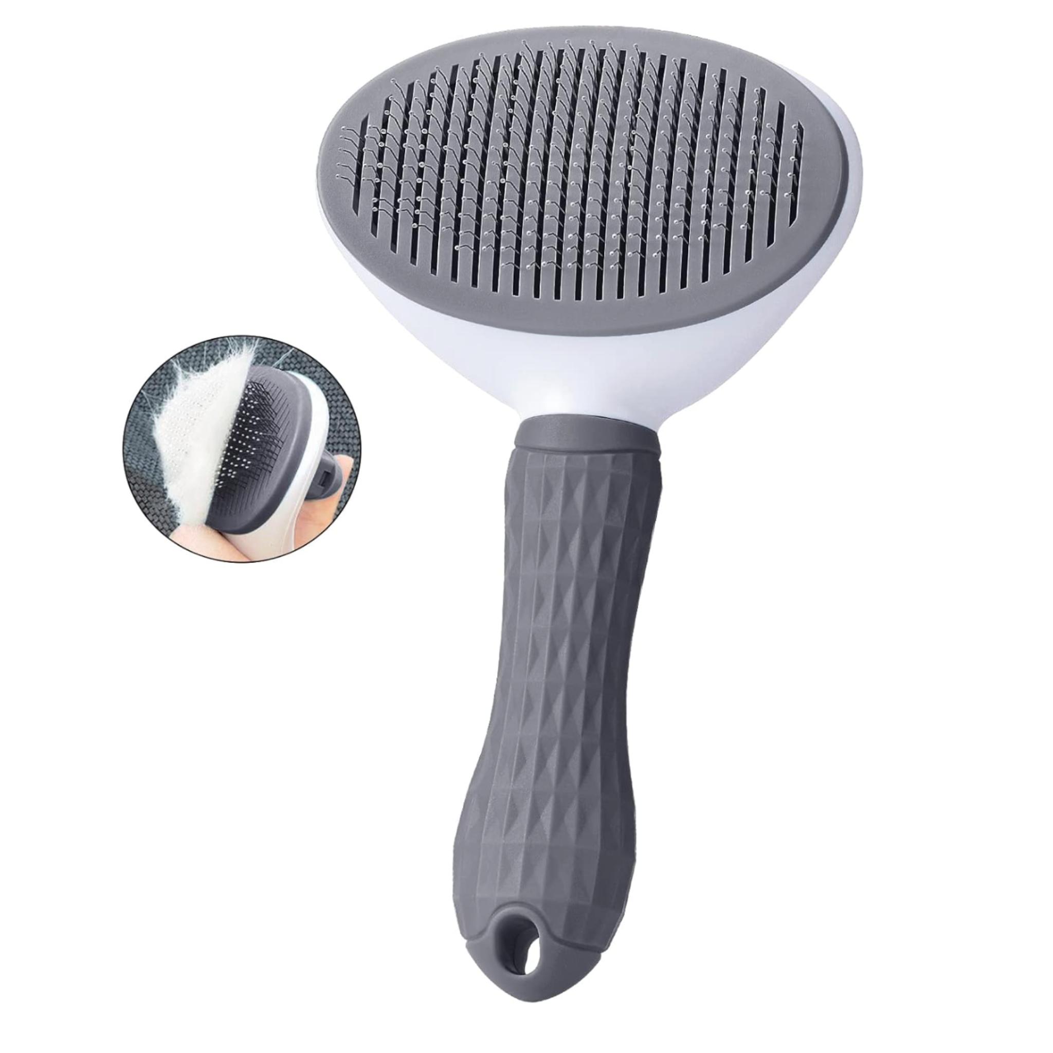 Self-Cleaning Cat Brush | Soft Silicone Slicker for Shedding & Grooming