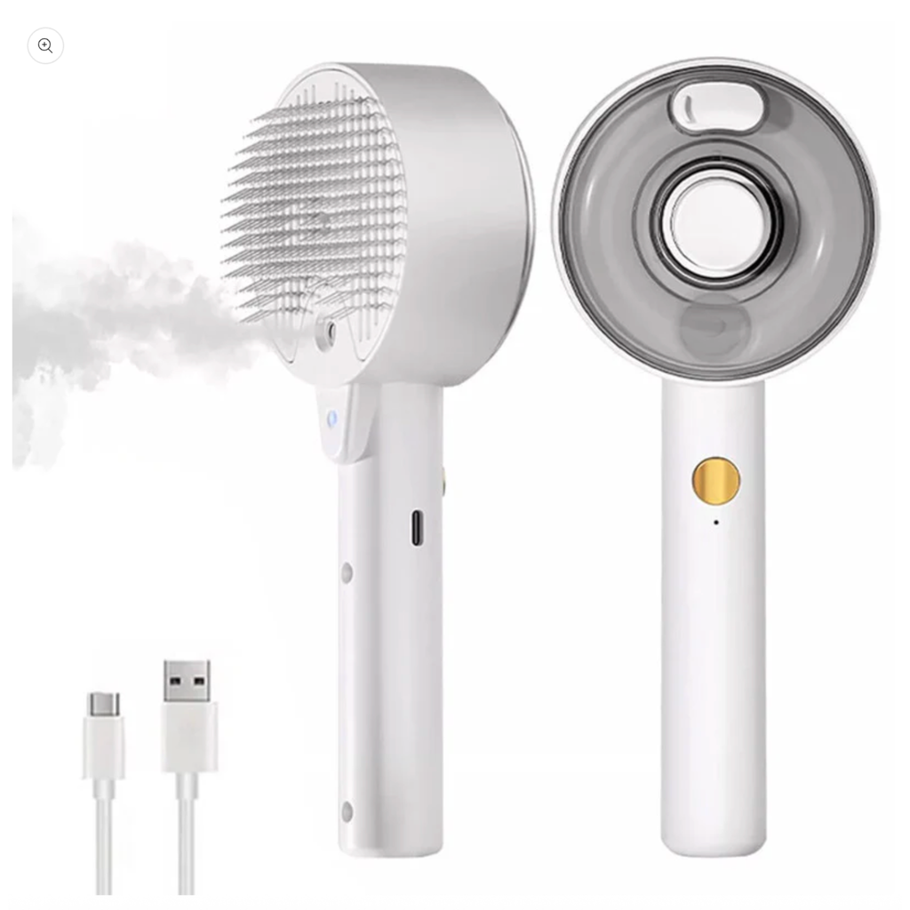 Cloud Care Steam Pet Brush | 4-in-1 Grooming & Self-Clean