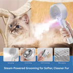 Cloud Care Steam Pet Brush | 4-in-1 Grooming & Self-Clean
