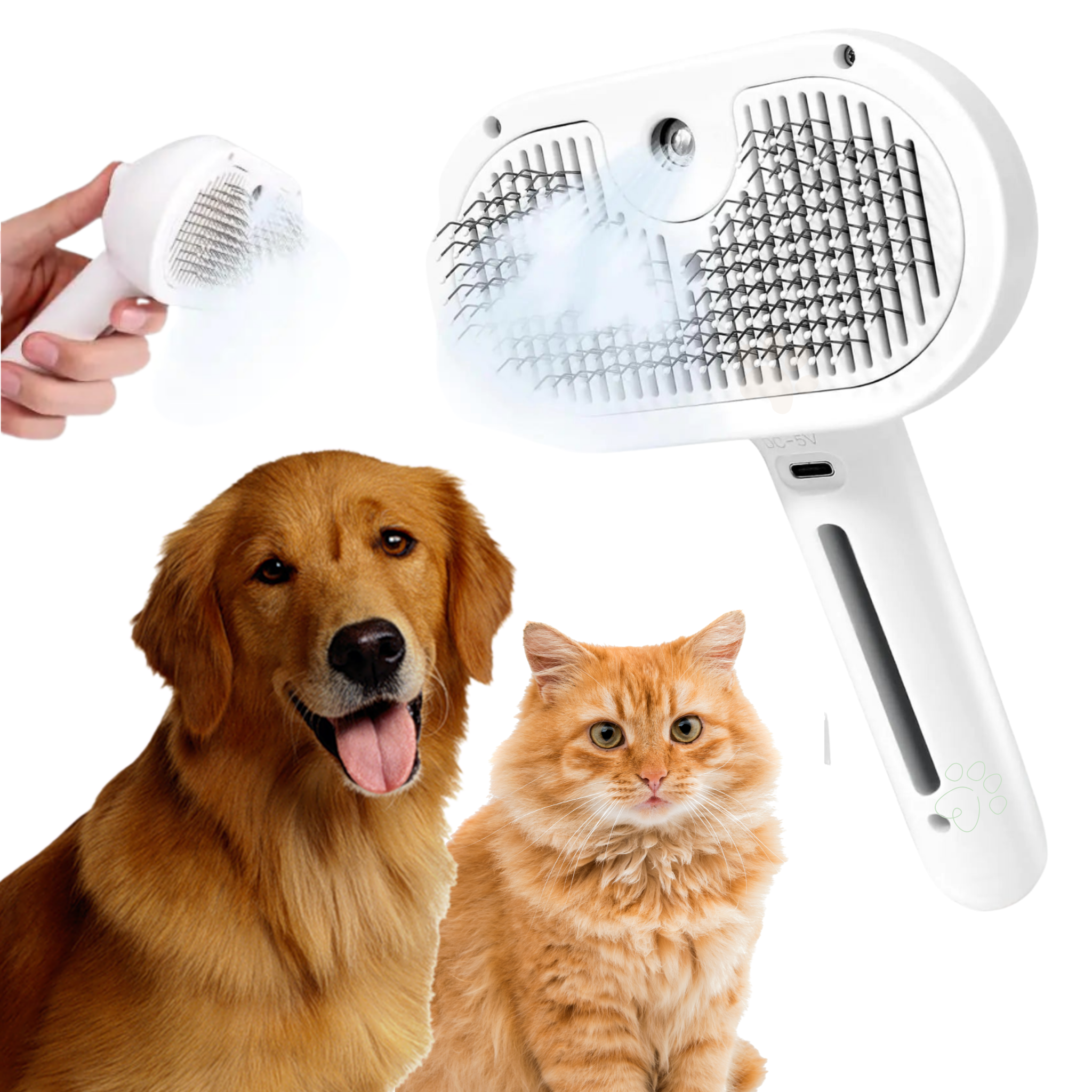 Cloud Care Self-Cleaning Slicker Brush for Cats & Dogs