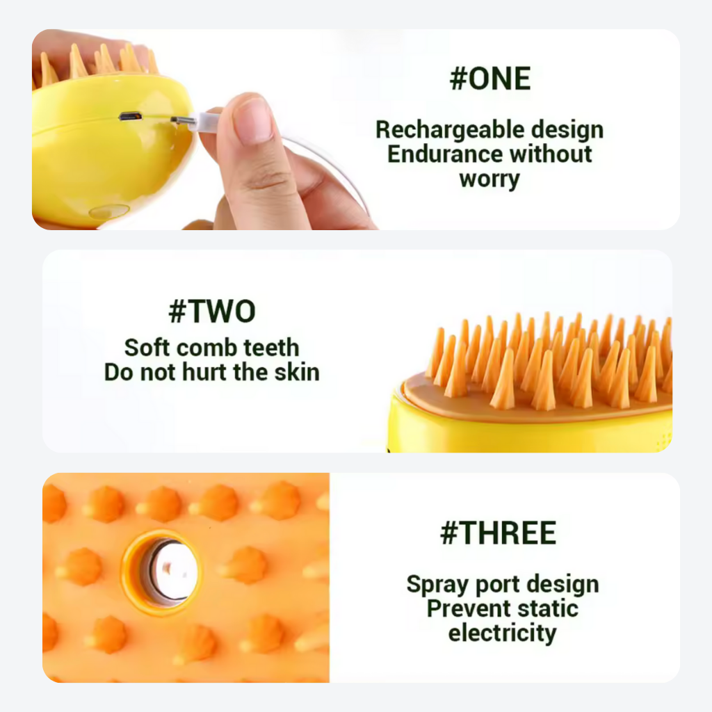 Pet Grooming Silicone Massage Brush