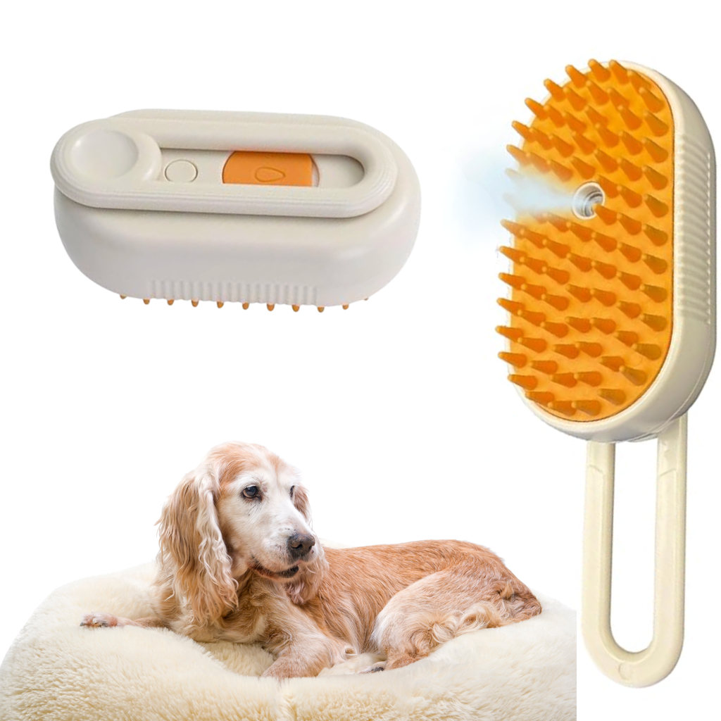3-in-1 Steam Grooming Brush for Pets