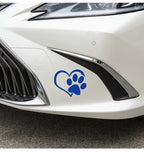 Heart Paw Vinyl Decal for Cars - Reflective Dog Print